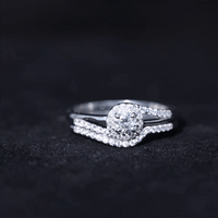 Certified Diamond Engagement Ring with Wedding Band