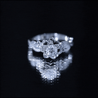 Lab Grown Diamond Flower Engagement Ring for Her