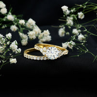 Certified Lab Grown Diamond Engagement Ring With Ring Guard for Her