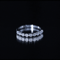 Bezel Set Lab Grown Diamond Half Eternity Ring