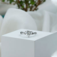 Brilliant Cut Lab Grown Diamond Heart Shape Engagement Ring