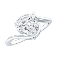 2 Carat Lab Grown Diamond Heart Shape Engagement Ring For Her