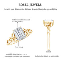 Celtic Design Inspired Lab Grown Diamond Engagement Ring