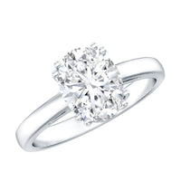 4 Prong Oval Cut Lab Grown Diamond Engagement Ring