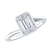 Bezel Set Lab Grown Diamond Bypass Engagement Ring