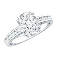 Lab Grown Diamond Timeless Engagement Ring With Side Stones