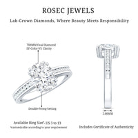Lab Grown Diamond Timeless Engagement Ring With Side Stones