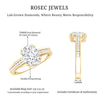 Lab Grown Diamond Timeless Engagement Ring With Side Stones