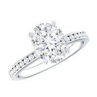 Certified 7X9 MM Lab Grown Diamond Oval Engagement Ring