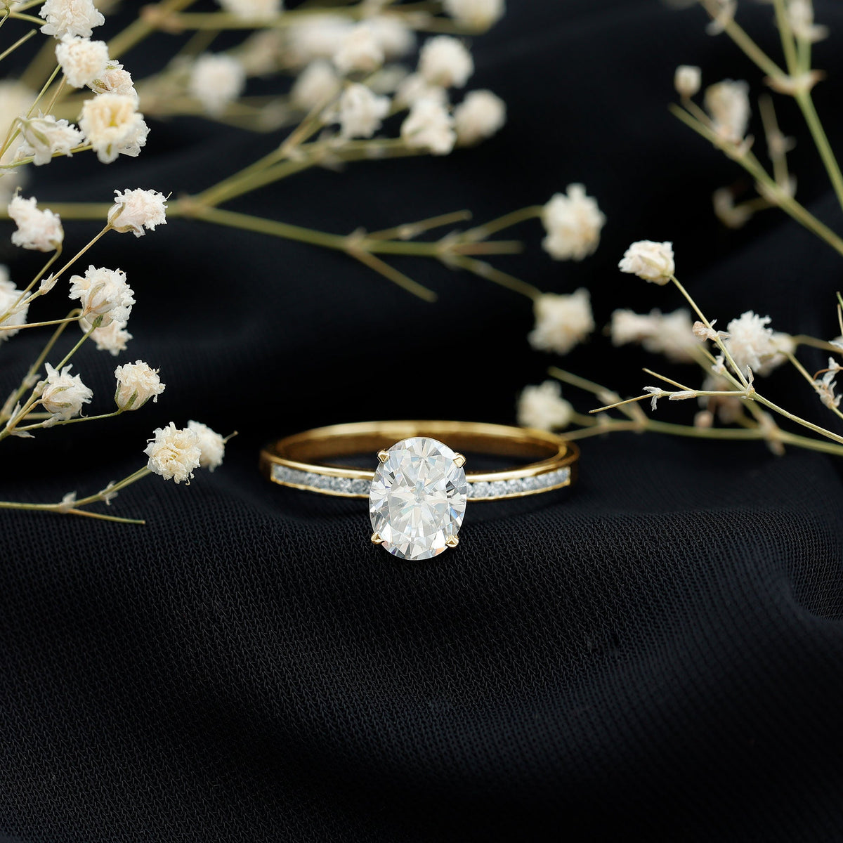 Certified 7X9 MM Lab Grown Diamond Oval Engagement Ring