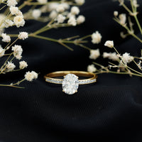 Certified 7X9 MM Lab Grown Diamond Oval Engagement Ring