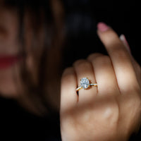 Certified 7X9 MM Lab Grown Diamond Oval Engagement Ring