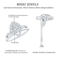Pear Cut 5X7MM Lab Grown Diamond Designer Engagement Ring