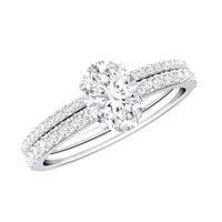 Lab Grown Diamond Simple Bridal Ring Sets