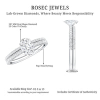 Lab Grown Diamond Simple Bridal Ring Sets