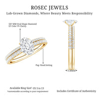 Lab Grown Diamond Simple Bridal Ring Sets