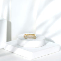Certified Lab Grown Diamond 3 Row Wedding Band