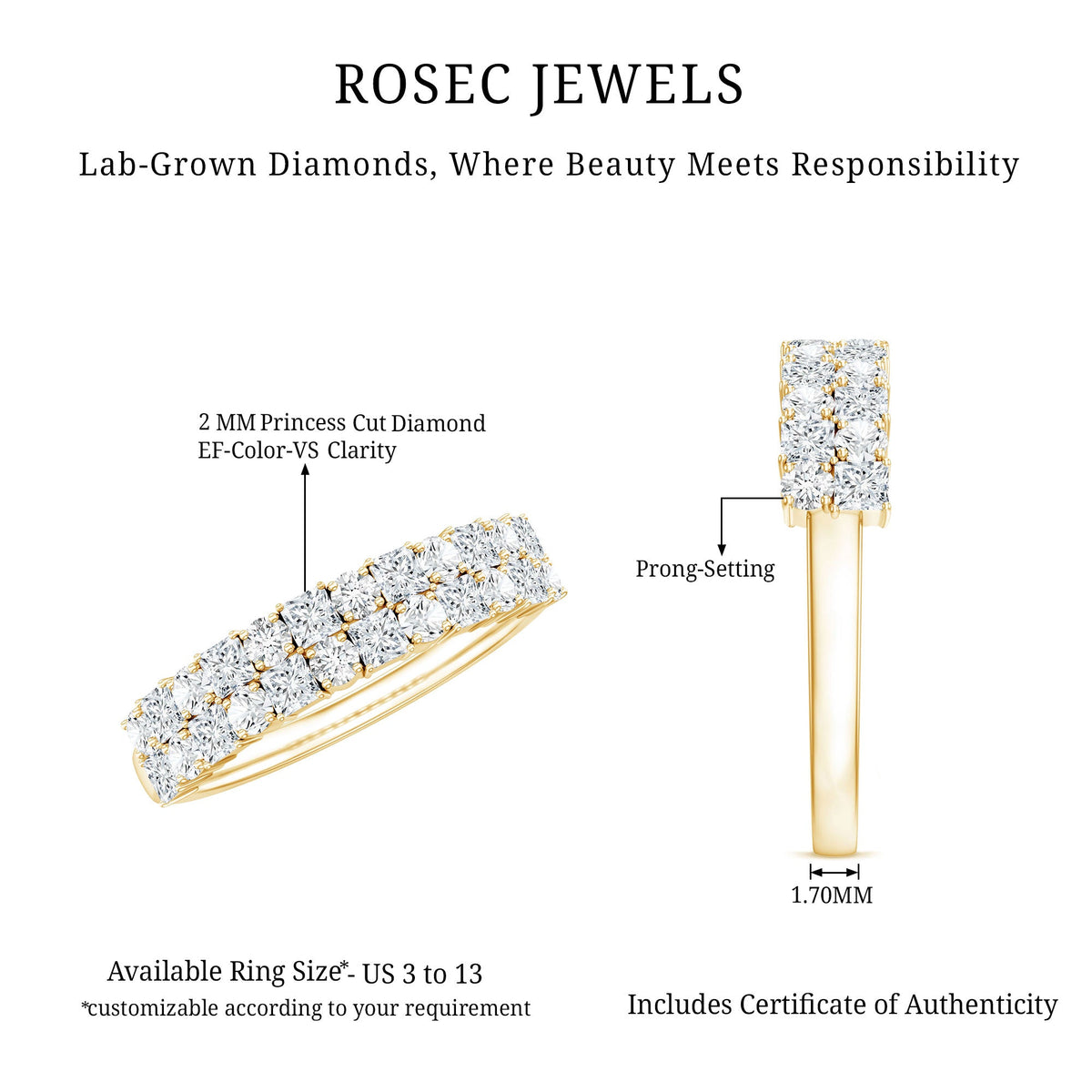 Lab Grown Diamond Wedding Anniversary Ring With Certificate