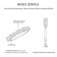 Brilliant Cut Lab Grown Diamond Heart Wedding Band Ring