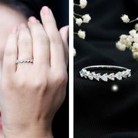 Brilliant Cut Lab Grown Diamond Heart Wedding Band Ring