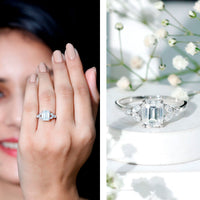 Womens Diamond Engagement Ring with Split Shank