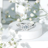 Womens Diamond Engagement Ring with Split Shank