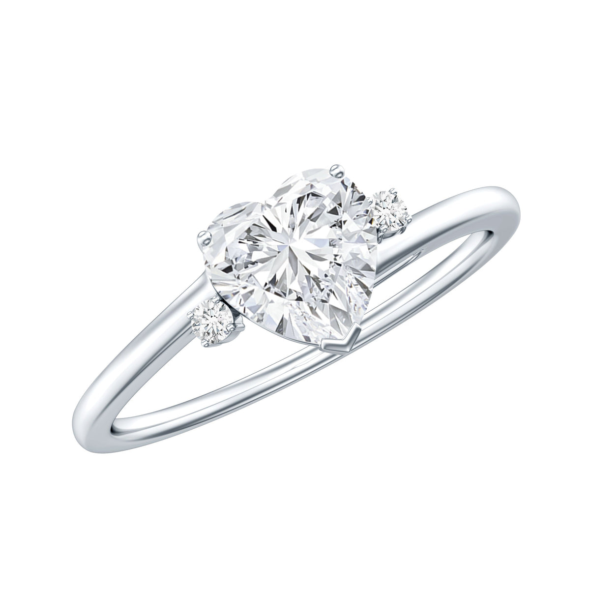 7 mm Heart Lab Grown Diamond Proposal Ring For Her