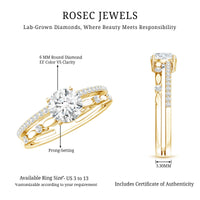 Brilliant Cut Lab Grown Diamond Designer Engagement Ring