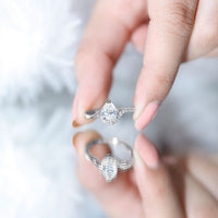 Diamond Teardrop Designer Engagement Ring