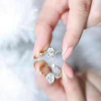 Diamond Teardrop Designer Engagement Ring