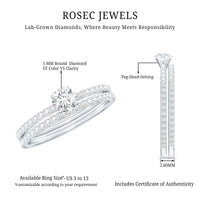 Certified Lab Created Diamond Wedding Ring Set For Bride