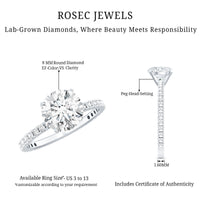 Brilliant Cut 2 Carat Lab Grown Diamond Solitaire Engagement Ring