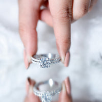 Lab Grown Diamond Wedding Ring Set with Certificate