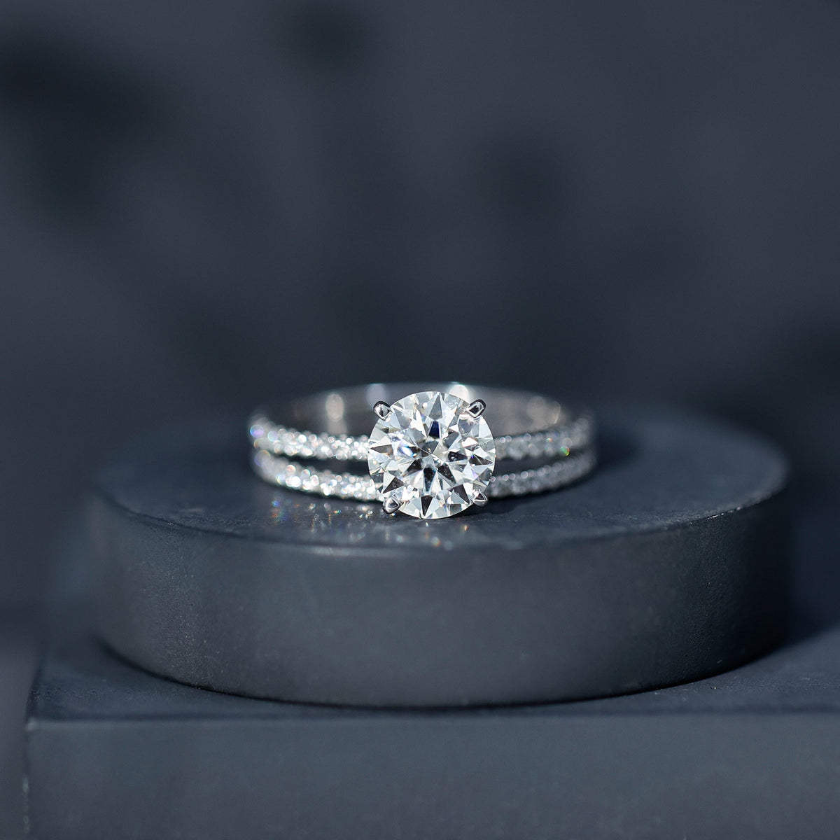 Lab Grown Diamond Wedding Ring Set with Certificate