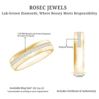 Certified Lab Grown Diamond Mens Wedding Band
