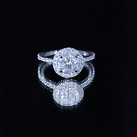 Certified Lab Grown Diamond Circle Engagement Ring With Halo