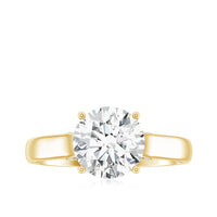 Brilliant Cut Lab Grown Diamond Classic Engagement Ring with Certificate