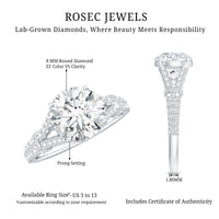 Certified Brilliant Cut Diamond Split Shank Engagement Ring