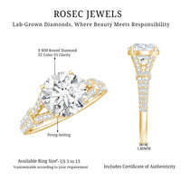 Certified Brilliant Cut Diamond Split Shank Engagement Ring