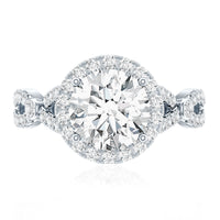 Lab Created Diamond Criss Cross Engagement Ring For Women
