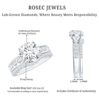 Certified Lab Diamond 2 Carat Round Engagement Ring with Enhancer