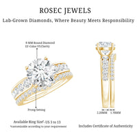 Certified Lab Diamond 2 Carat Round Engagement Ring with Enhancer