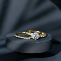 Certified Lab Diamond 2 Carat Round Engagement Ring with Enhancer
