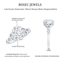 Women Lab Grown Diamond Celtic Knot Engagement Ring