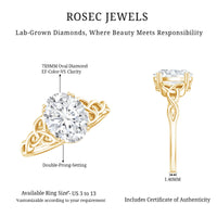 Women Lab Grown Diamond Celtic Knot Engagement Ring