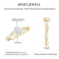 Lab Grown Diamond Promise Ring With Twisted Shank