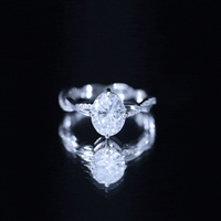 Lab Grown Diamond Oval Engagement Ring With Braided Style Band