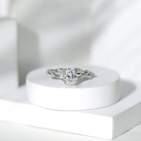 7X9 mm Lab Grown Diamond Oblong Engagement Ring