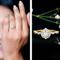 Brilliant Cut Lab Grown Diamond Vintage Solitaire Ring