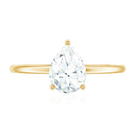 Single Stone Lab Grown Diamond Pear Engagement Ring